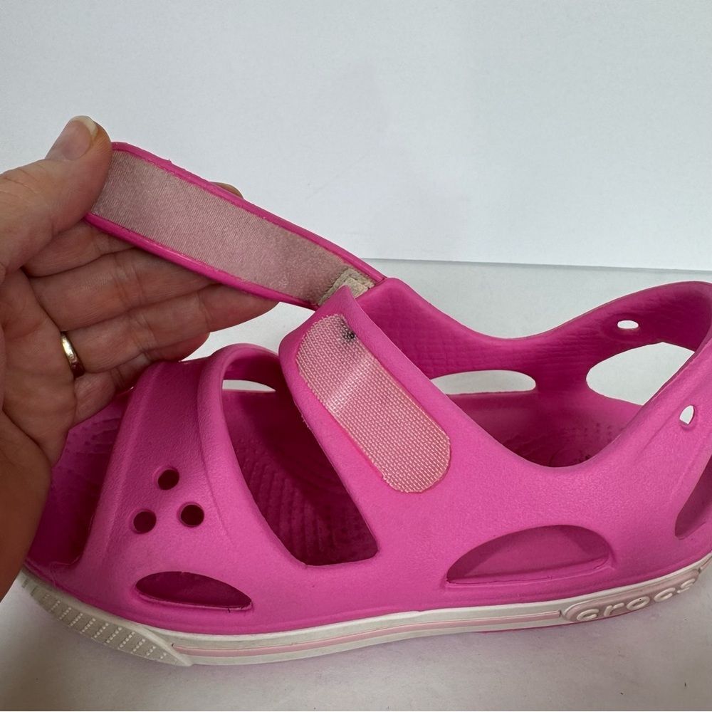 Crocs Kids Crocband II Sandals Water Shoes Pink Summer Girls Size 13 14854 - Picture 9 of 11